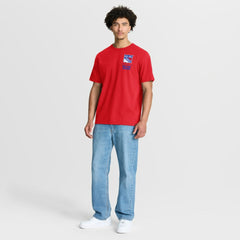 New York Rangers Fanatics Crash The Net Legacy T-Shirt - Red - NHL
