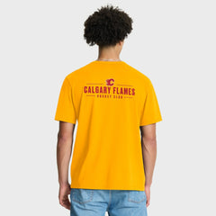 Calgary Flames Fanatics Crash The Net Legacy T-Shirt - Gold - NHL