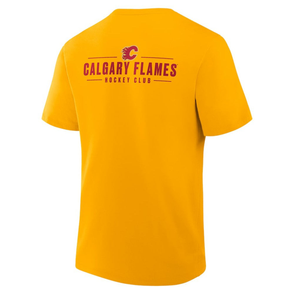 Calgary Flames Fanatics Crash The Net Legacy T-Shirt - Gold - NHL