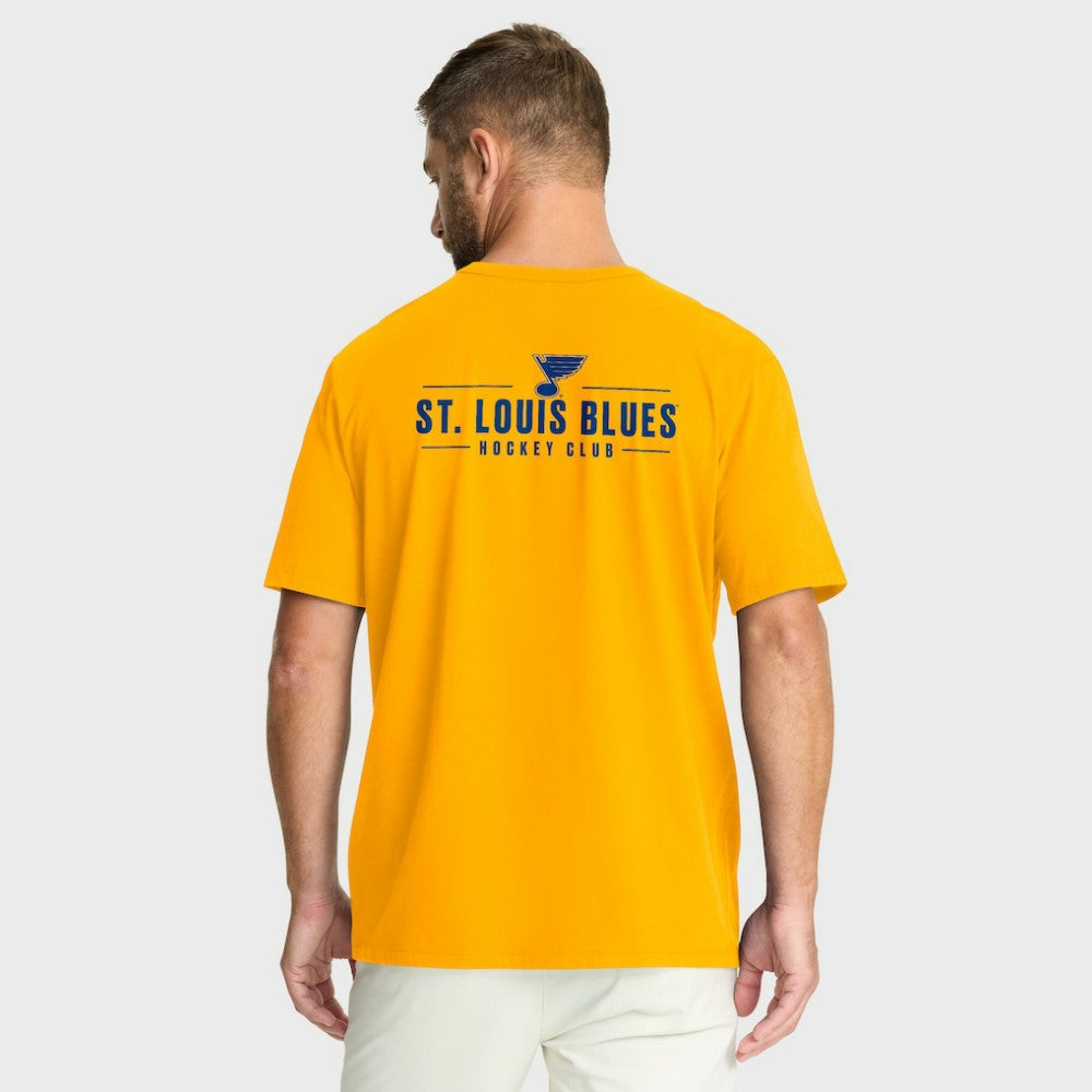 St. Louis Blues Fanatics Crash The Net Legacy T-Shirt - Gold - NHL