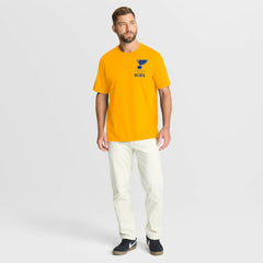 St. Louis Blues Fanatics Crash The Net Legacy T-Shirt - Gold - NHL