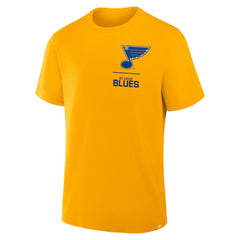 St. Louis Blues Fanatics Crash The Net Legacy T-Shirt - Gold - NHL
