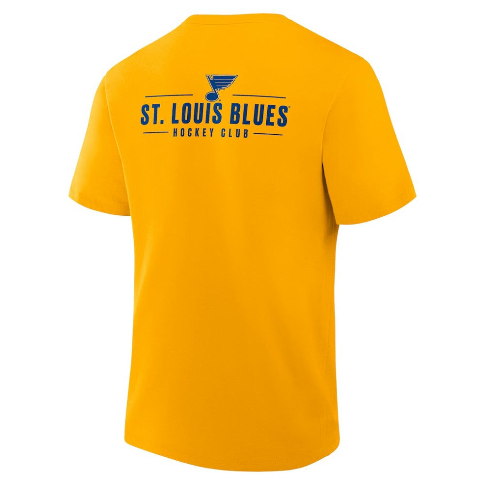 St. Louis Blues Fanatics Crash The Net Legacy T-Shirt - Gold - NHL
