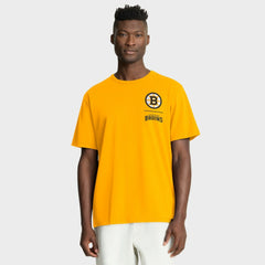 Boston Bruins Fanatics Crash The Net Legacy T-Shirt - Gold - NHL