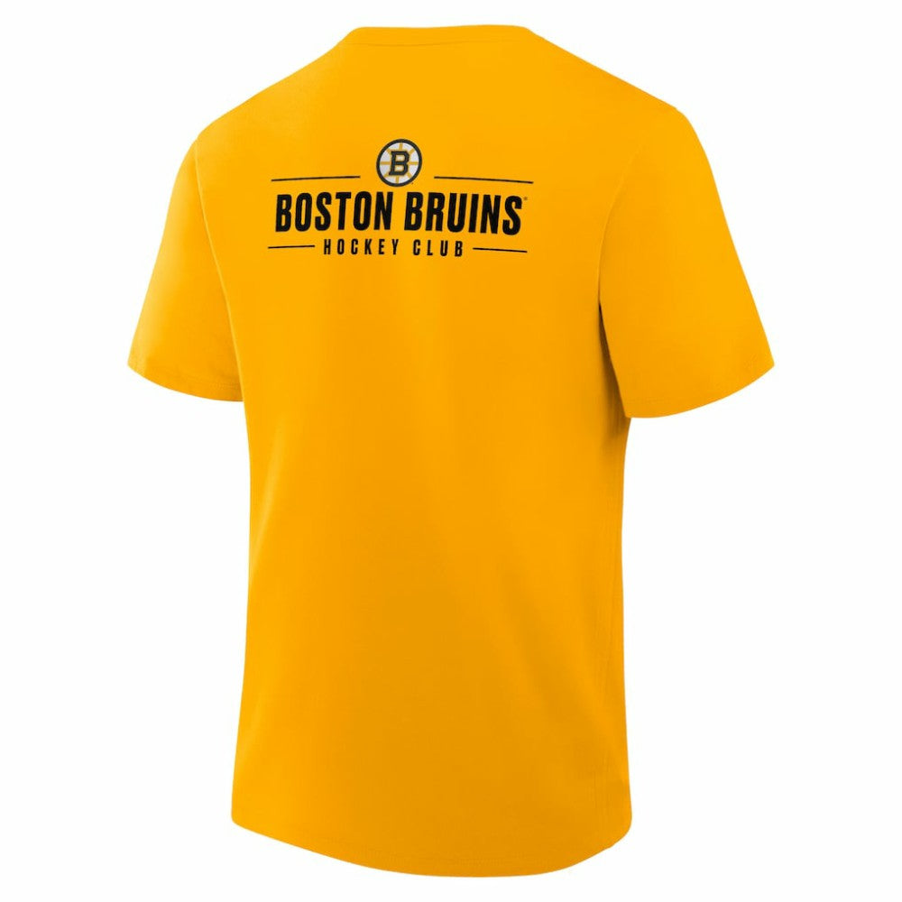 Boston Bruins Fanatics Crash The Net Legacy T-Shirt - Gold - NHL