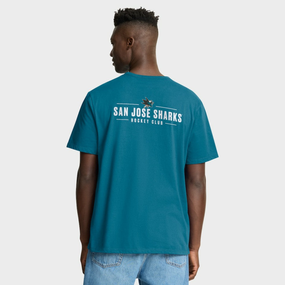 San Jose Sharks Fanatics Crash The Net Legacy T-Shirt - Teal - NHL