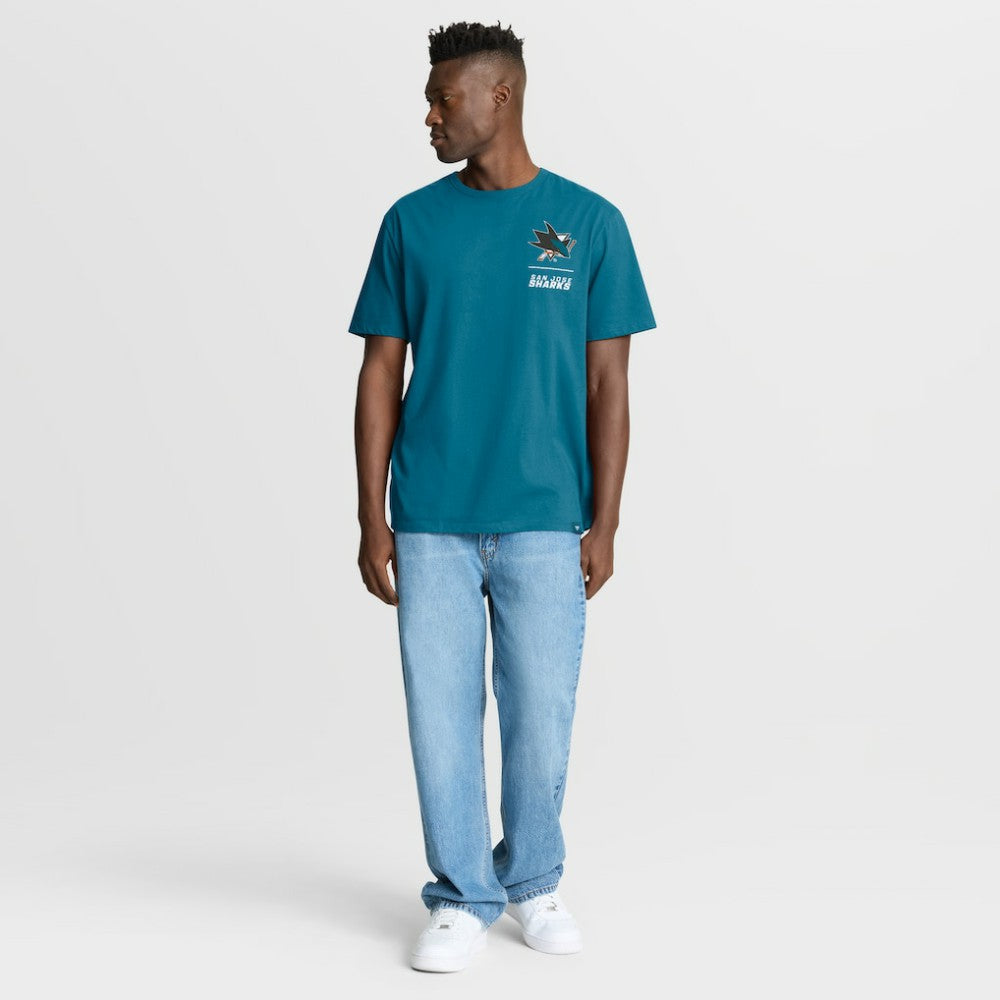 San Jose Sharks Fanatics Crash The Net Legacy T-Shirt - Teal - NHL
