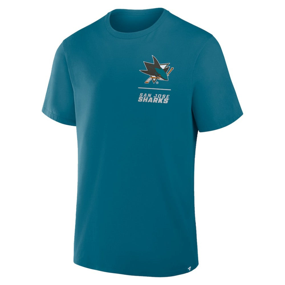 San Jose Sharks Fanatics Crash The Net Legacy T-Shirt - Teal - NHL