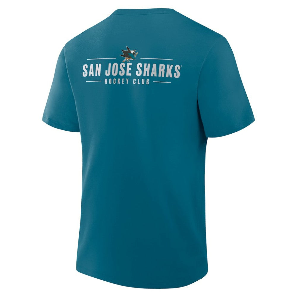 San Jose Sharks Fanatics Crash The Net Legacy T-Shirt - Teal - NHL