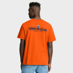 Edmonton Oilers Fanatics Crash The Net Legacy T-Shirt - Orange - NHL