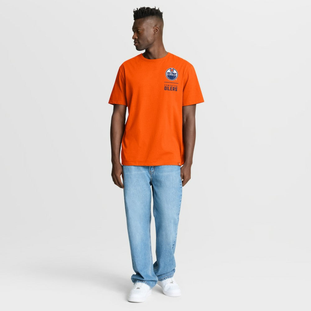 Edmonton Oilers Fanatics Crash The Net Legacy T-Shirt - Orange - NHL