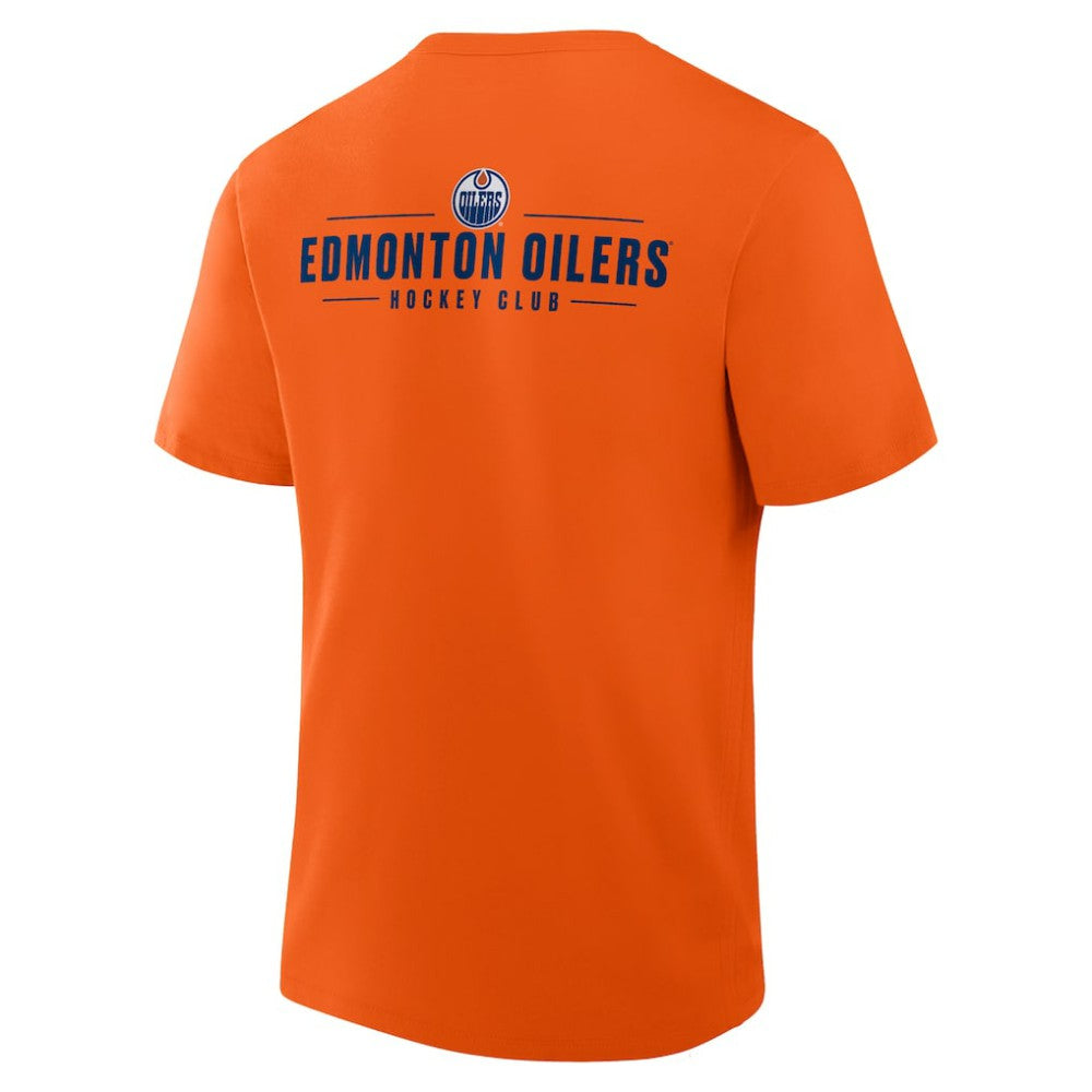 Edmonton Oilers Fanatics Crash The Net Legacy T-Shirt - Orange - NHL