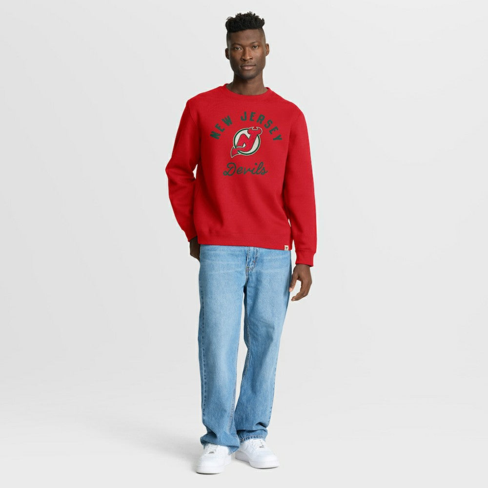 New Jersey Devils Fanatics Vintage Stickler Sweatshirt - Red - NHL