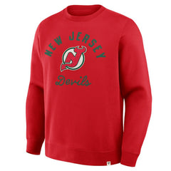 New Jersey Devils Fanatics Vintage Stickler Sweatshirt - Red - NHL