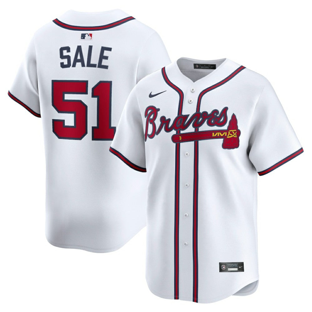 Chris Sale Atlanta Braves Nike Home Limited Player Jersey - MLB