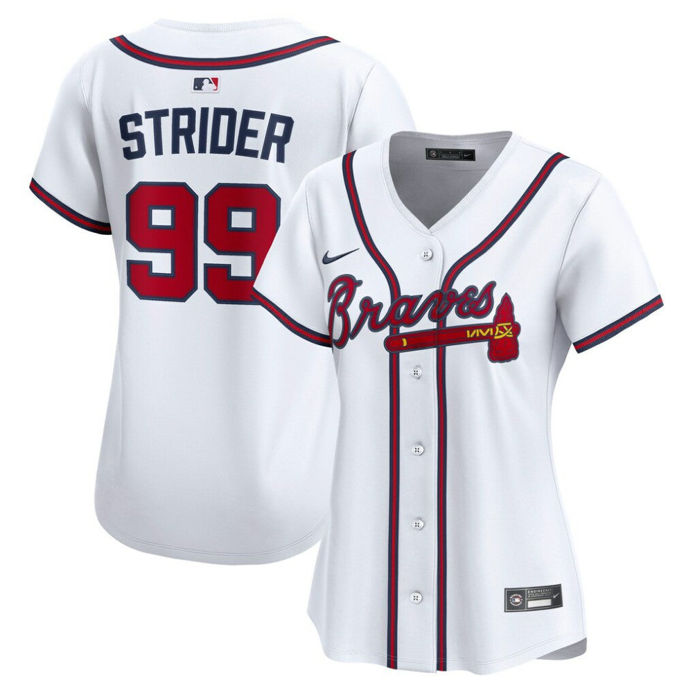 Spencer Strider Atlanta Braves Nike Women's Home Limited Player Jersey - MLB