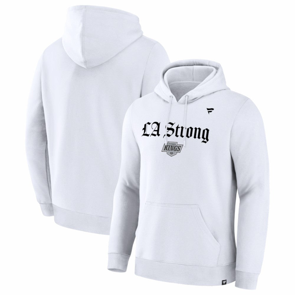 Los Angeles Kings Fanatics Unisex LA Strong Premium Fleece Pullover Hoodie - White - NHL
