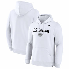 Los Angeles Kings Fanatics Unisex LA Strong Premium Fleece Pullover Hoodie - White - NHL