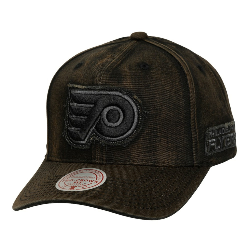 Philadelphia Flyers Mitchell & Ness Downtown Snow Wash Pro-Crown Adjustable Hat - Black - NHL