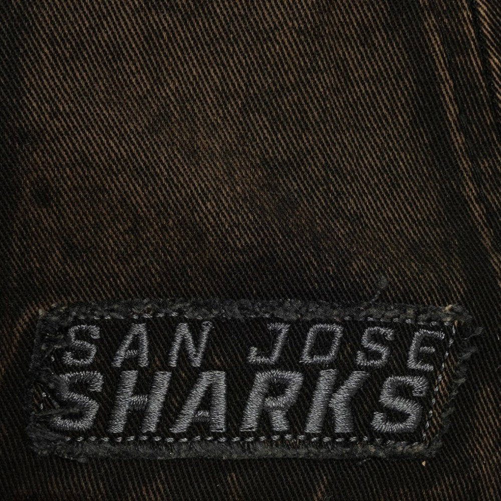 San Jose Sharks Mitchell & Ness Downtown Snow Wash Pro-Crown Adjustable Hat - Black - NHL