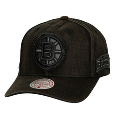 Boston Bruins Mitchell & Ness Downtown Snow Wash Pro-Crown Adjustable Hat - Black - NHL