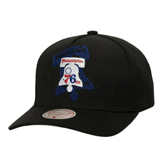 Philadelphia 76ers Tilted Pro Pinch Adjustable Hat Black - NBA