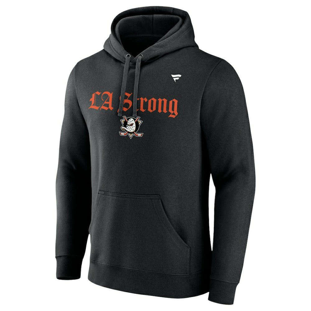 Anaheim Ducks Fanatics Unisex LA Strong Fleece Pullover Hoodie - Black - NHL