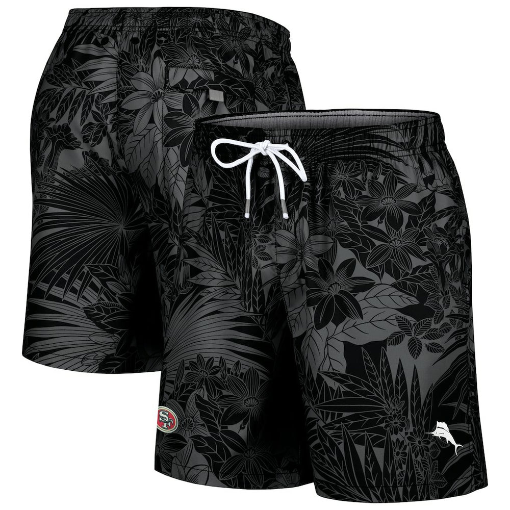 San Francisco 49ers Naples Santiago Palm Shorts Black | Tommy Bahama