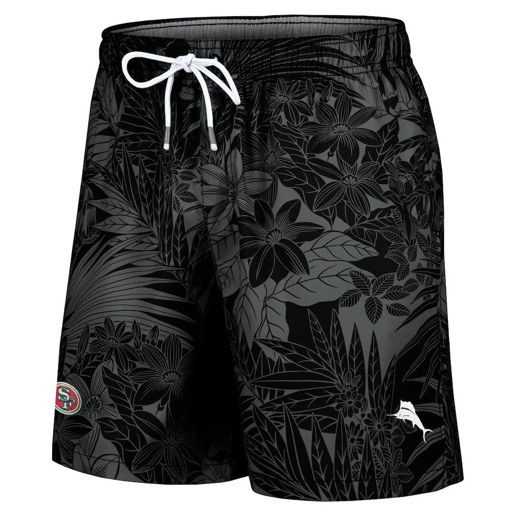 San Francisco 49ers Naples Santiago Palm Shorts Black | Tommy Bahama