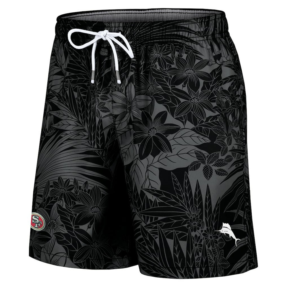 San Francisco 49ers Naples Santiago Palm Shorts Black | Tommy Bahama