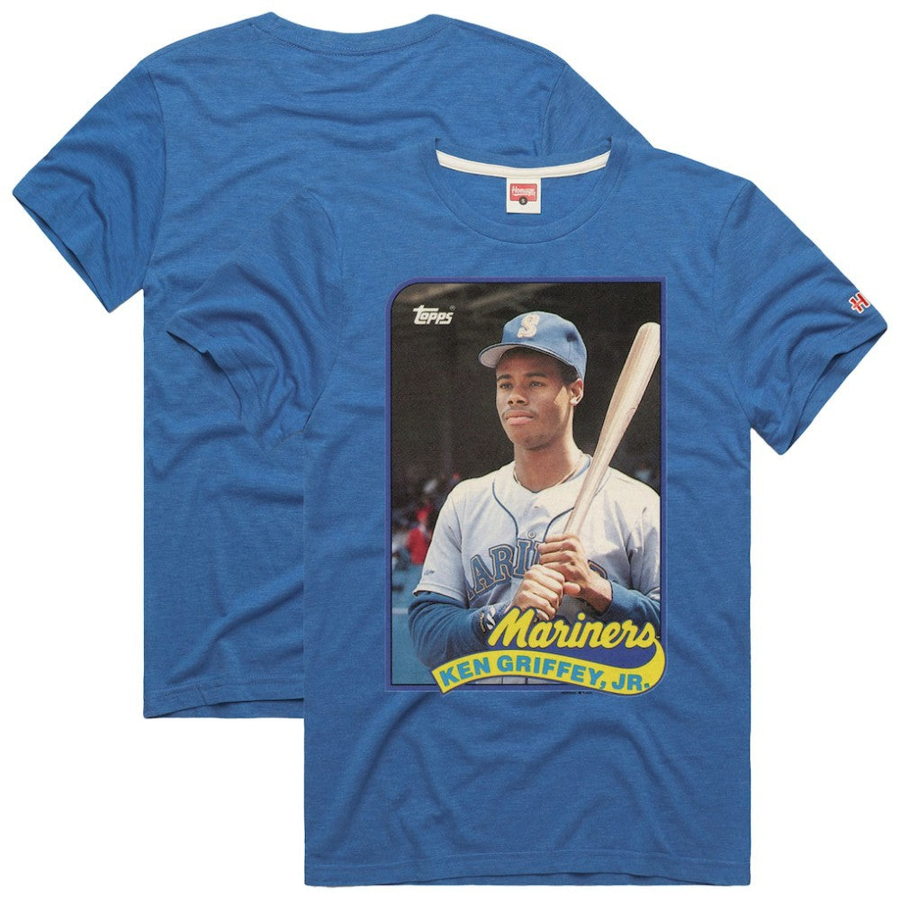 Ken Griffey Jr. Seattle Mariners Homage 1989 Topps Baseball Card Player T-Shirt - MLB