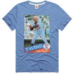 Kirby Puckett Minnesota Twins Homage 1985 Topps Baseball Card Player Tri-Blend T-Shirt - MLB