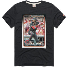 Elly De La Cruz Cincinnati Reds Homage 2024 Topps Baseball Card Player Tri-Blend T-Shirt - MLB