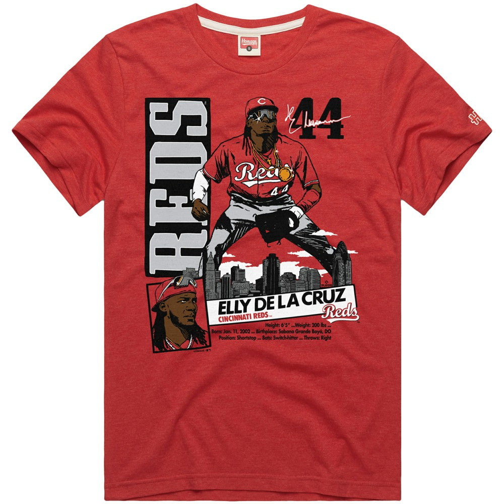 Elly De La Cruz Cincinnati Reds Homage Graphic Player Tri-Blend T-Shirt - MLB