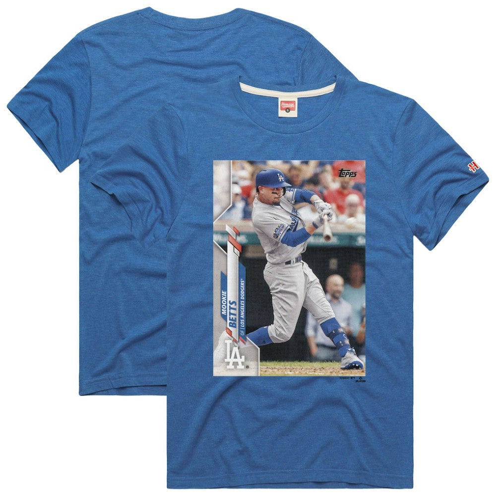 Mookie Betts Los Angeles Dodgers Homage 2020 Topps Baseball Card Player T-Shirt - MLB