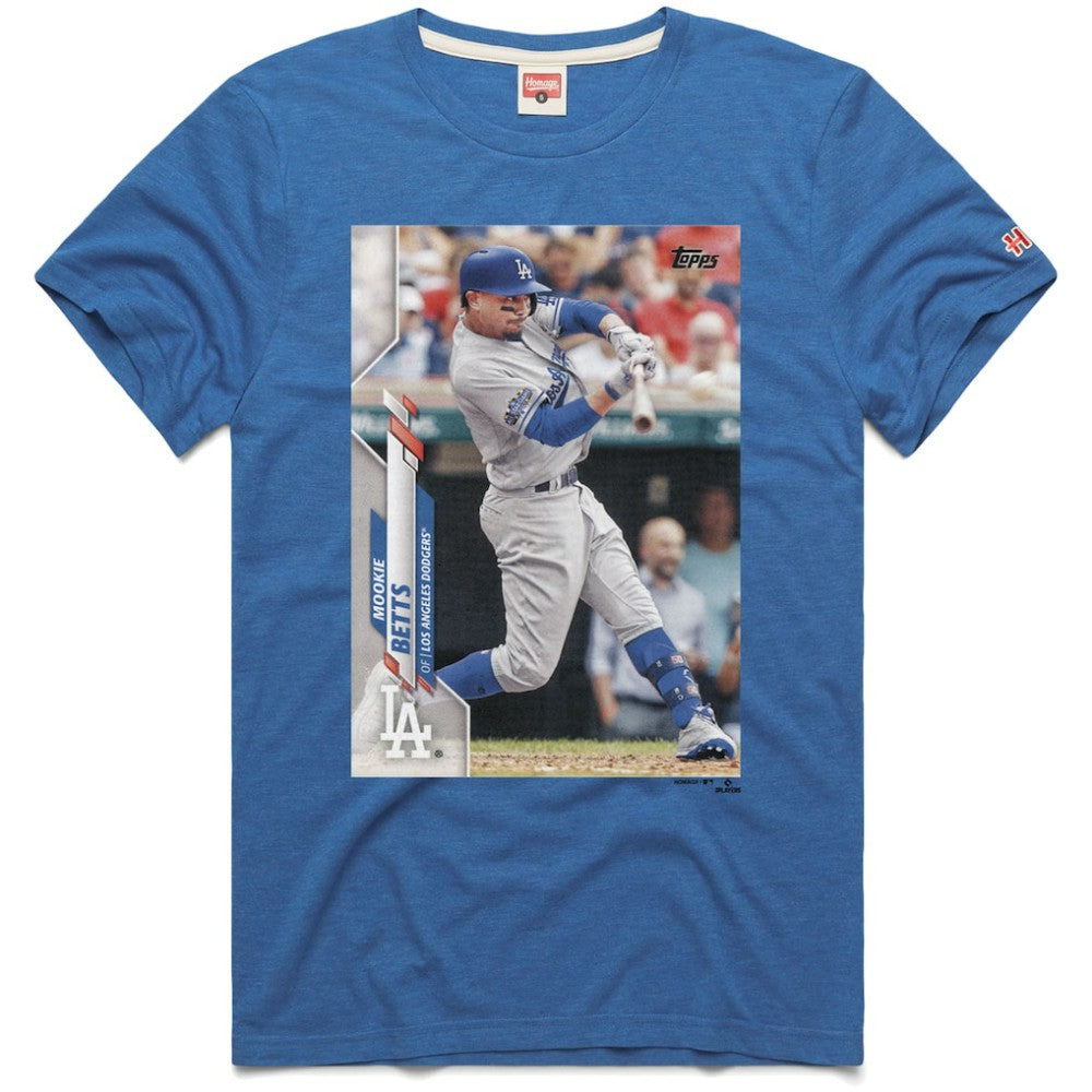 Mookie Betts Los Angeles Dodgers Homage 2020 Topps Baseball Card Player T-Shirt - MLB