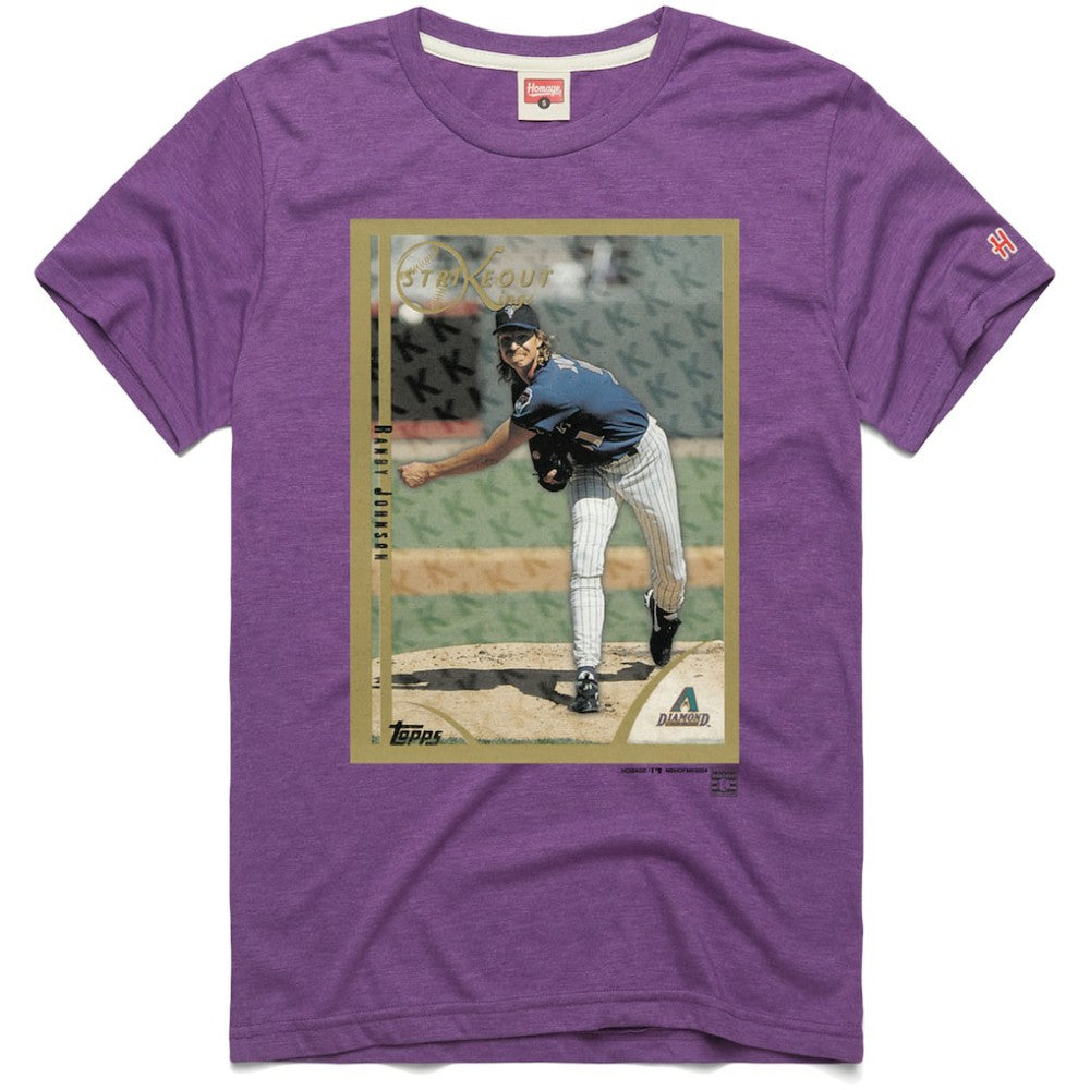 Randy Johnson Arizona Diamondbacks Homage 1999 Topps Baseball Card Player T-Shirt - MLB
