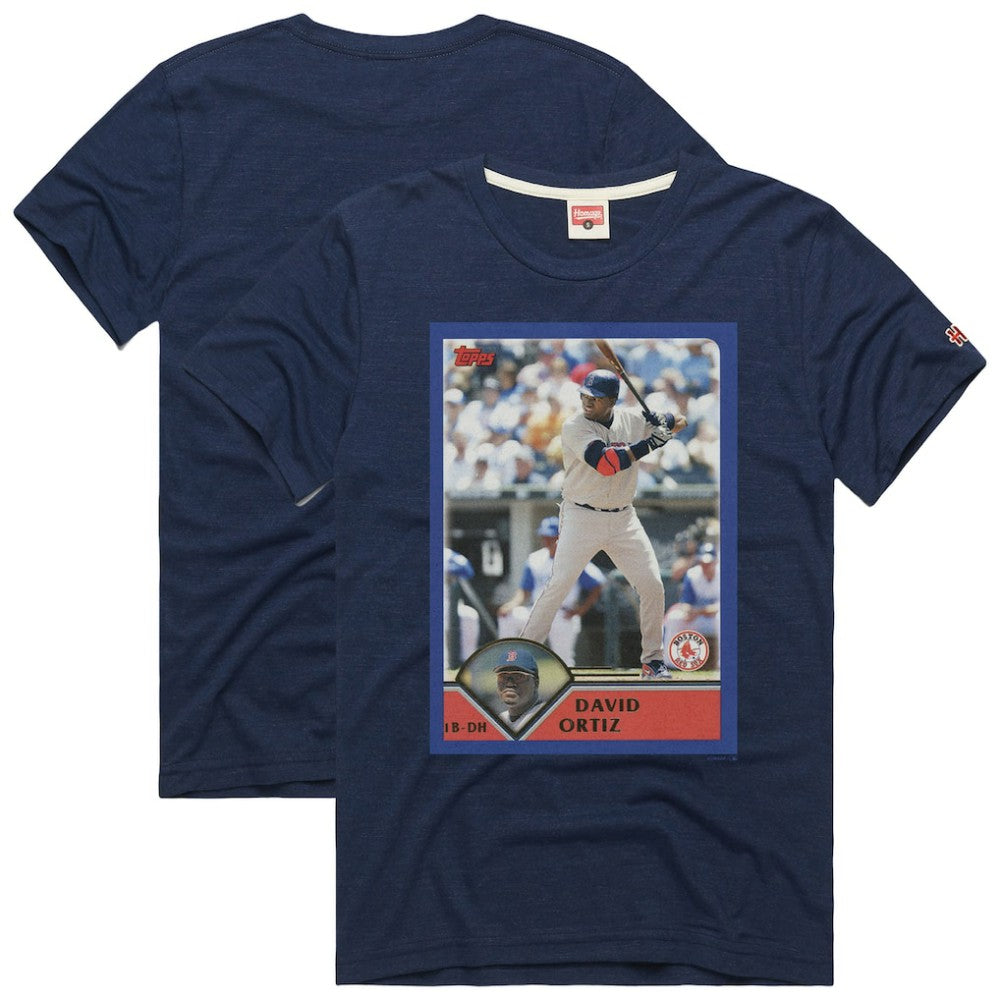 David Ortiz Boston Red Sox Homage 2003 Topps Baseball Card Player T-Shirt - MLB