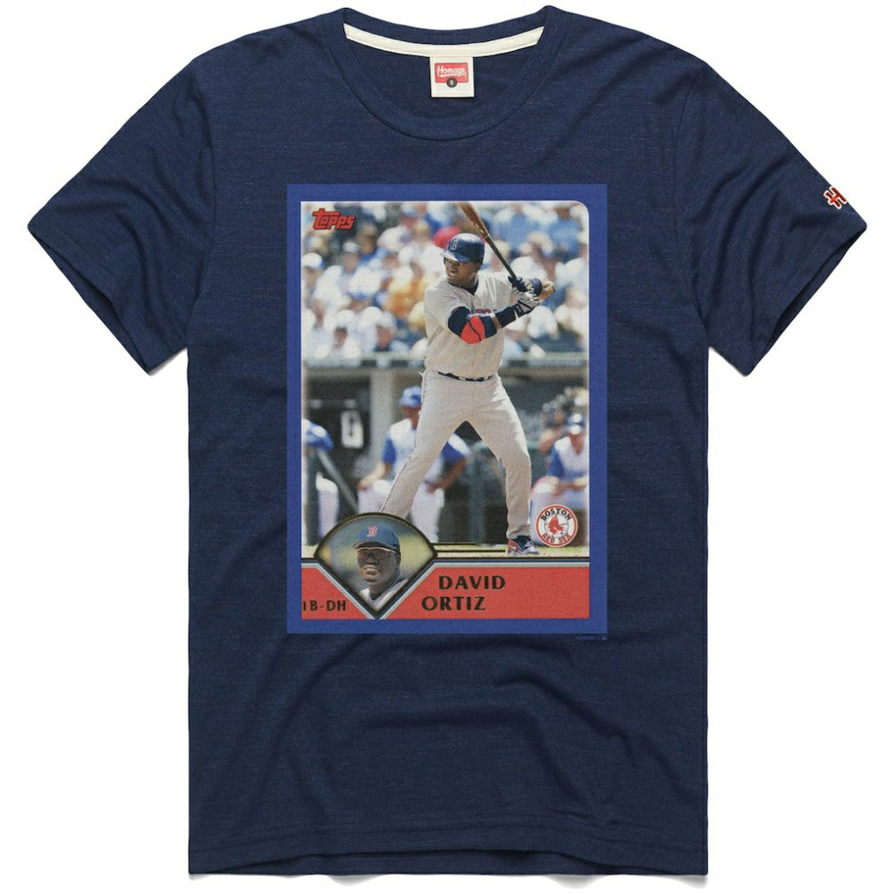 David Ortiz Boston Red Sox Homage 2003 Topps Baseball Card Player T-Shirt - MLB