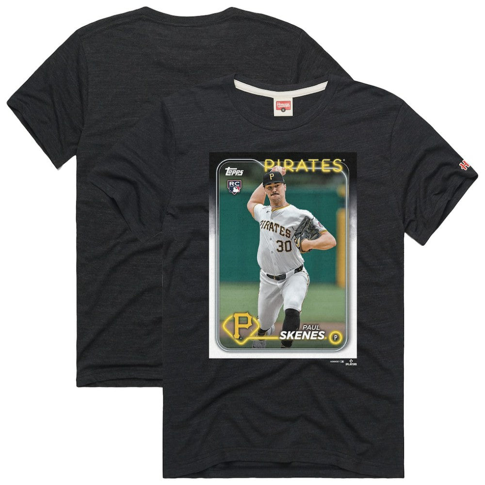 Paul Skenes Pittsburgh Pirates Homage 2024 Topps Baseball Card Player Tri-Blend T-Shirt - MLB