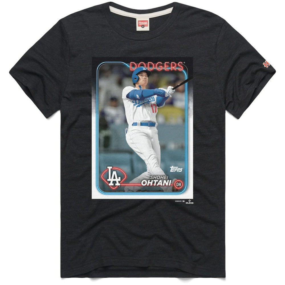 Shohei Ohtani Los Angeles Dodgers Homage 2024 Topps Baseball Card Player T-Shirt - MLB