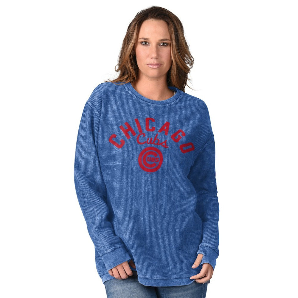 Chicago Cubs G-III 4Her by Carl Banks Women's Comfy Cord Pullover Sweatshirt - MLB