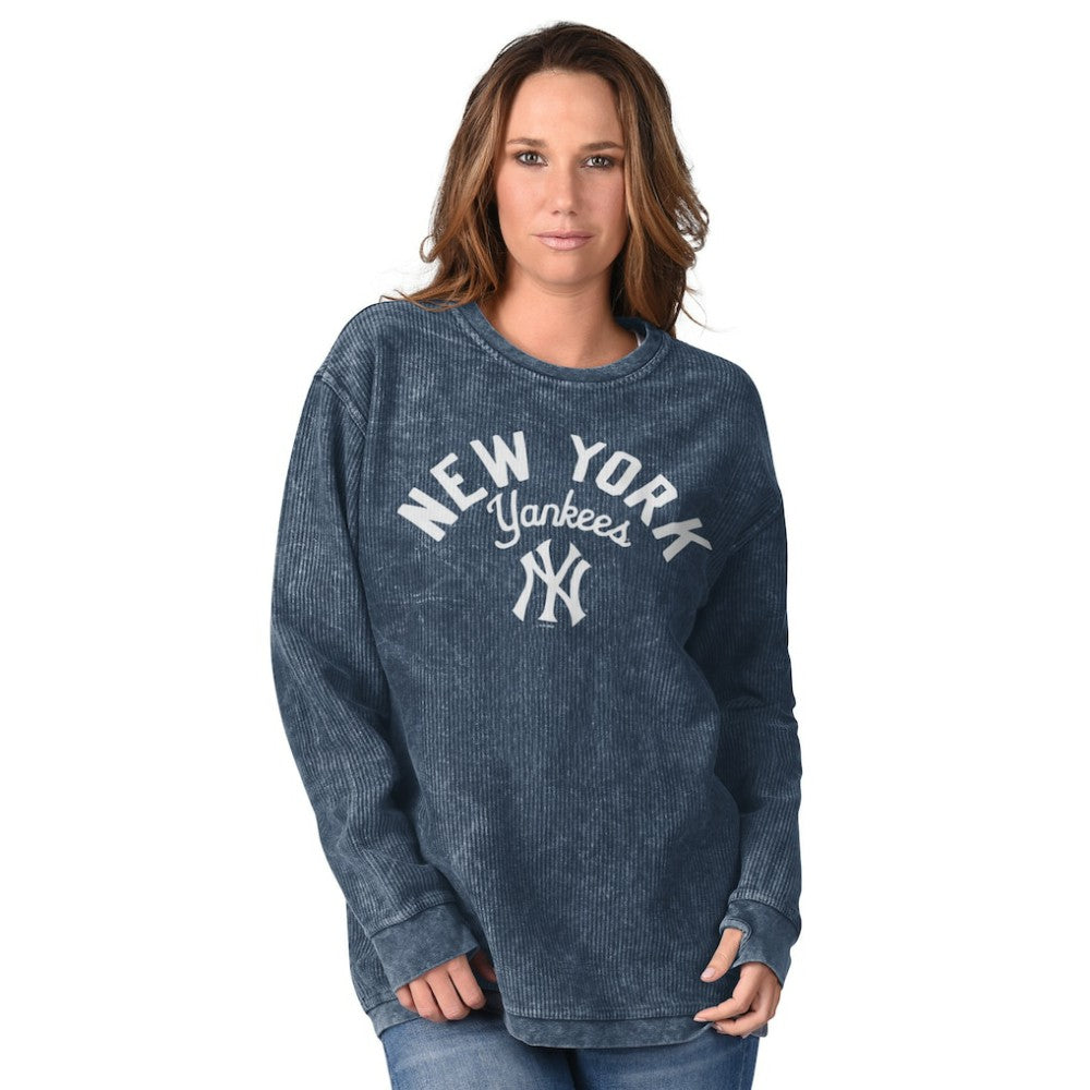 New York Yankees G-III 4Her by Carl Banks Women's Comfy Cord Pullover Sweatshirt - MLB