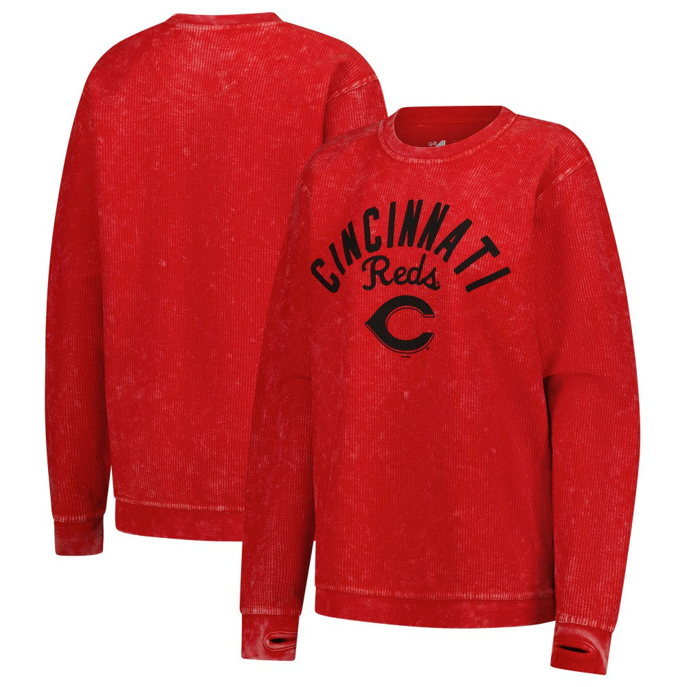 Cincinnati Reds G-III 4Her by Carl Banks Women's Comfy Cord Pullover Sweatshirt - MLB