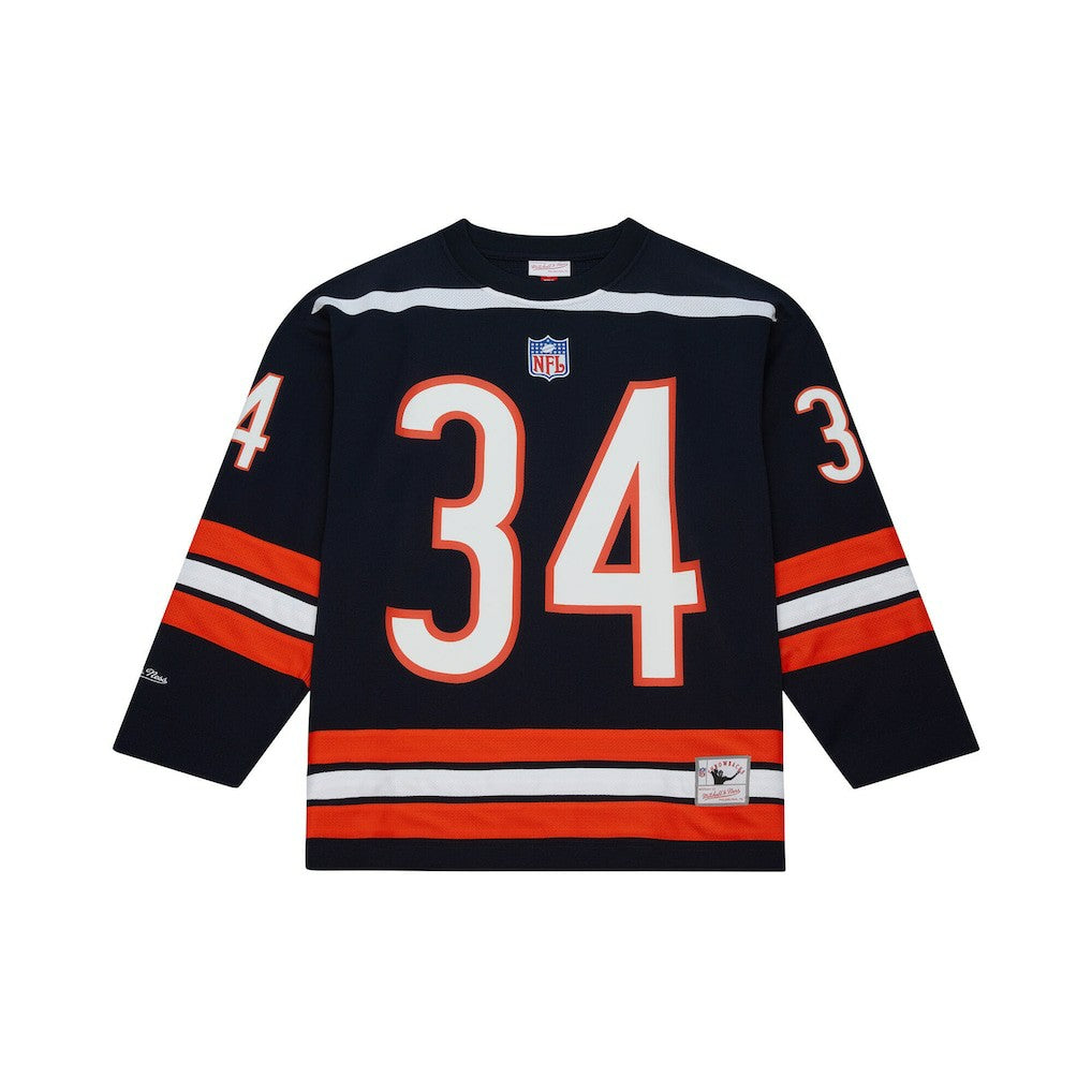 Walter Payton Chicago Bears Maxxed Out Fashion Hockey Jersey Navy | Mitchell & Ness