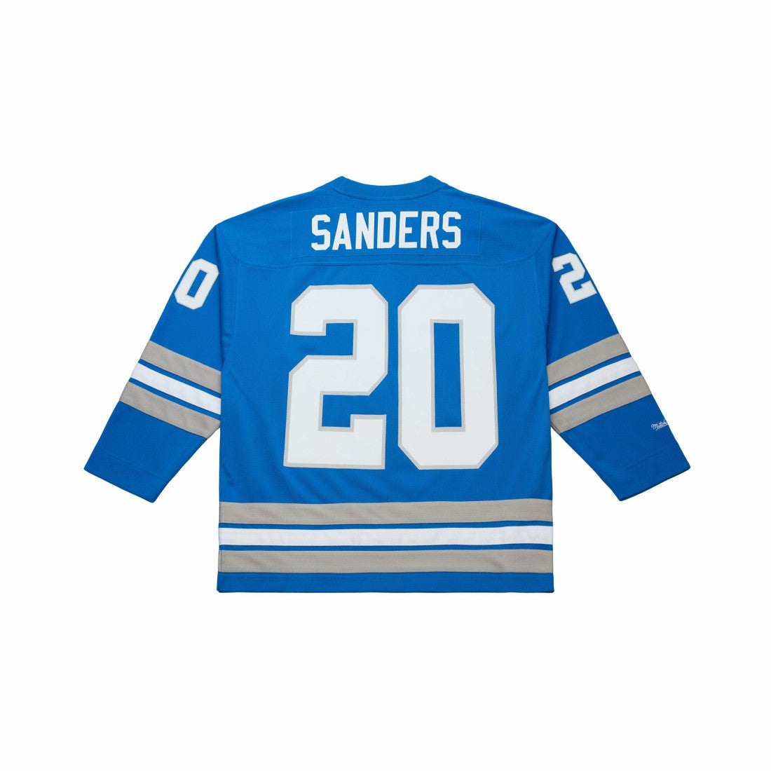 Barry Sanders Detroit Lions Maxxed Out Fashion Hockey Jersey Blue | Mitchell & Ness