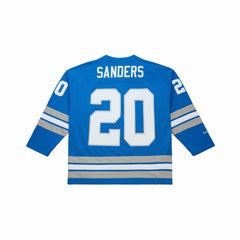Barry Sanders Detroit Lions Maxxed Out Fashion Hockey Jersey Blue | Mitchell & Ness