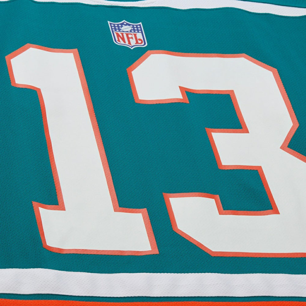 Dan Marino Miami Dolphins Maxxed Out Fashion Hockey Jersey Aqua | Mitchell & Ness