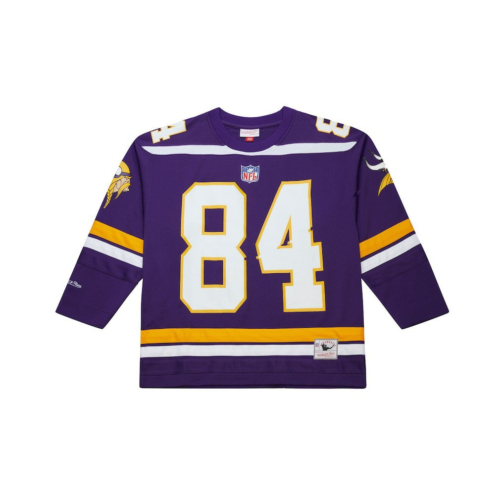 Randy Moss Minnesota Vikings Maxxed Out Fashion Hockey Jersey Purple | Mitchell & Ness