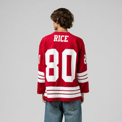 Jerry Rice San Francisco 49ers Maxxed Out Fashion Hockey Jersey Scarlet | Mitchell & Ness